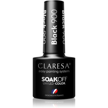 Claresa SoakOff UV/LED Color Black lac de unghii sub forma de gel - imagine 2